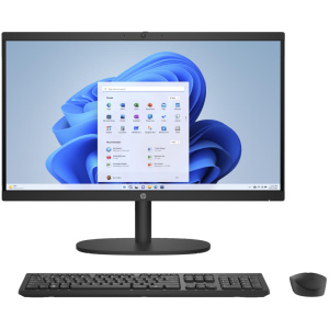 HP 22-DG0040 ALL-IN-ONE Celeron® N200 512GB SSD 8GB 21.45" (1920x1080) WIN11 JET BLACK Keyboard Mouse