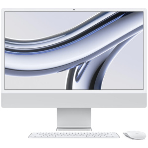Apple iMac ALL-IN-ONE M3 8-core CPU 8-core GPU 256GB SSD 8GB 24" (4480x2520) 4.5K RETINA MacOS SILVER Keyboard Mouse