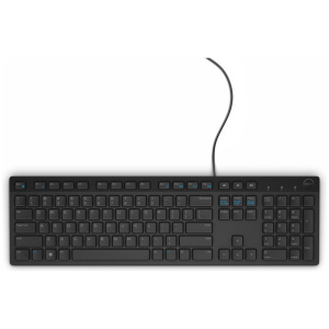 מקלדת חוטית Dell Multimedia KB216 Keyboard - מקשים שטוחים, צבע שחור, אריזה חומה