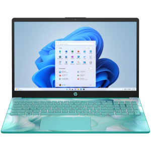 HP 15-FD0110DS Intel Processor N100128GB SSD 4GB 15.6" (1366x768) WIN11 AQUAMARINE SKY Backlit Keyboard 4.56 lbs.
