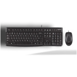 סט חוטי מקלדת ועכבר Logitech MK120 - צבע שחור, עברית/אנגלית