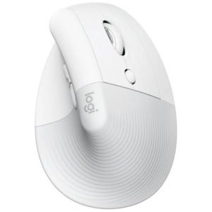 עכבר ארגונומי ליד ימין Logitech Lift for Mac Ergonomic Bluetooth Mouse - צבע לבן