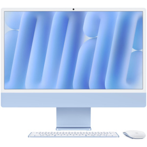 Apple iMac ALL-IN-ONE M4 10-core CPU 10-core GPU 256GB SSD 16GB 24" (4480x2520) 4.5K RETINA MacOS BLUE Keyboard Mouse