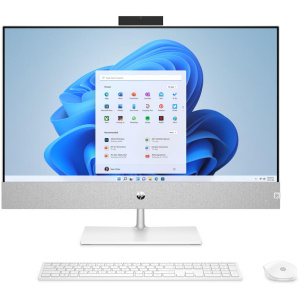 HP Pavilion 27-CA2025 ALL-IN-ONE Core™ i5-13400T 1TB HDD + 512GB SSD 16GB 27" (1920x1080) IPS WIN11 IR Webcam Keyboard Mouse SNOWFLAKE WHITE