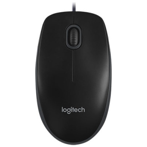 עכבר חוטי אופטי Logitech B100 שחור