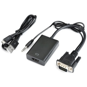 מתאם TopX VGA + Audio to HDMI