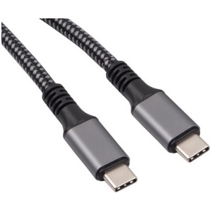 כבל 10Gbps 100W USB3.2 GEN2, תקע USB C זכר - C זכר, תומך אודיו/וידאו 4k@60hz באורך 1 מטר TopX