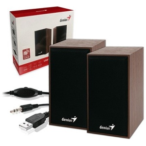 רמקולים Genius SP-HF180 Wooden USB Speaker 6W חום