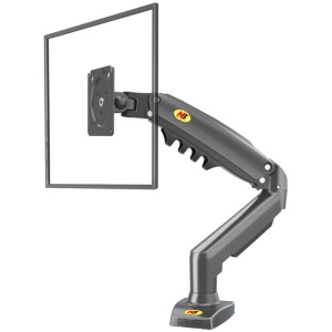 זרוע שולחנית למסך מחשב בודד North Bayou F80 17-30" VESA 75/100mm עד משקל 9kg - בוכנת גז - צבע שחור