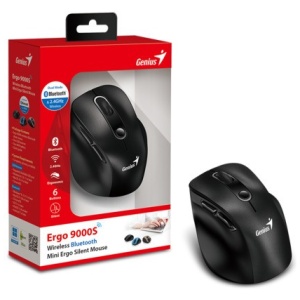 עכבר ארגונומי אלחוטי Genius NX-9000S Dual Bluetooth & WiFi - שחור