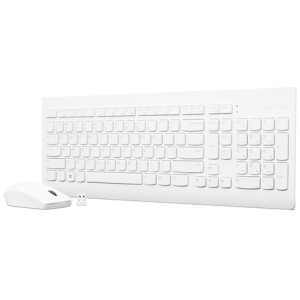 סט מקלדת ועכבר אלחוטי Lenovo 510 Wireless White - צבע לבן, עברית/אנגלית