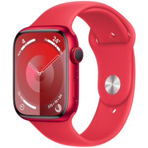 Apple Watch Series 9 45mm (PRODUCT)RED Aluminum Case with (PRODUCT)RED Sport Band - S/M