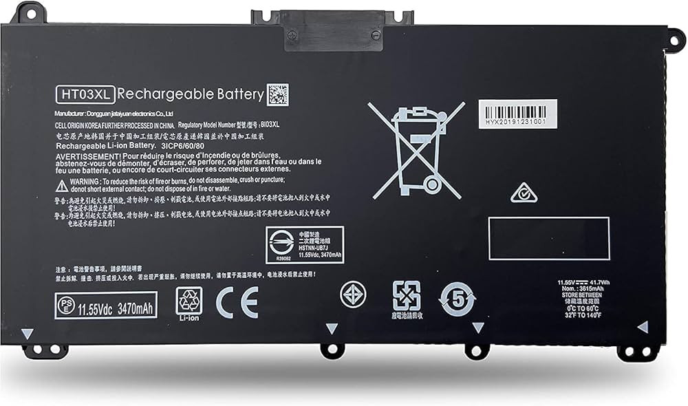 HT03XL סוללה למחשב נייד HP HT03XL 11.55V 41.9Wh – תמונה 1