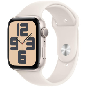 Apple Watch SE (2nd Gen) 44mm Starlight Aluminum Case with Starlight Sport Band - M/L