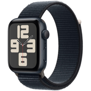 Apple Watch SE (2nd Gen) 44mm Midnight Aluminum Case w/Midnight Sport Loop (2023)