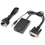 מתאם TopX VGA + Audio to HDMI