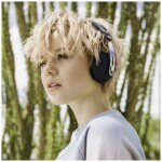 ⁦אוזניות קשת אלחוטיות בלוטות Marley Rise BT Headphones צבע ג'ינס⁩ – תמונה ⁦5⁩