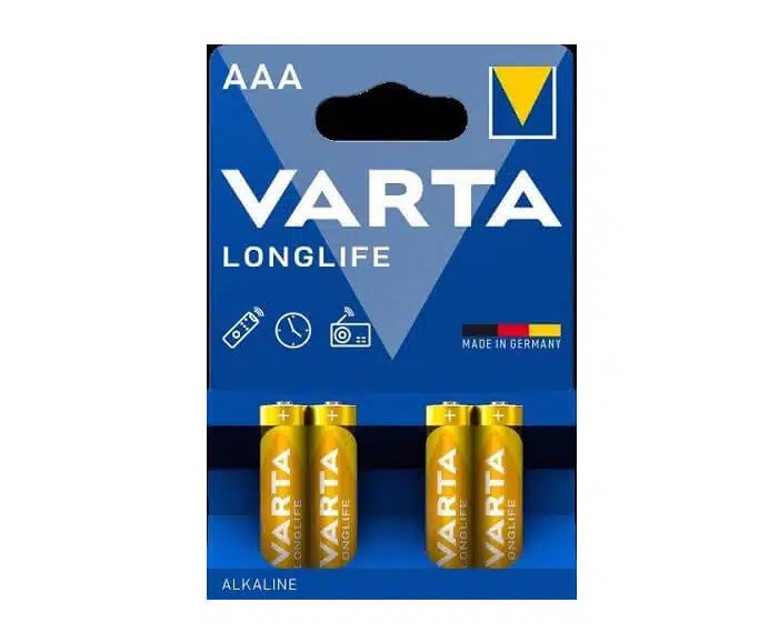 image מארז 4 סוללות VARTA LR03 ALKALINE AAA – תמונה 1