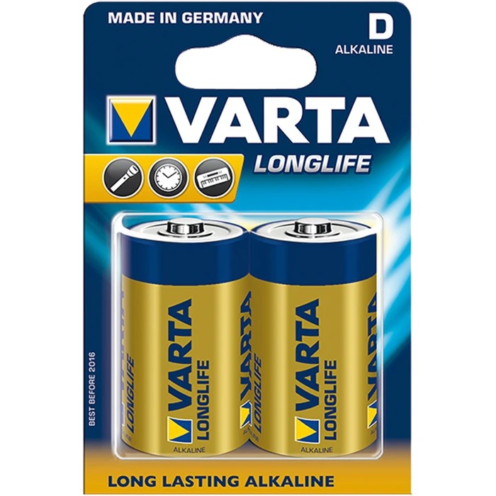 image מארז 2 סוללות VARTA LR06 ALKALINE D – תמונה 1